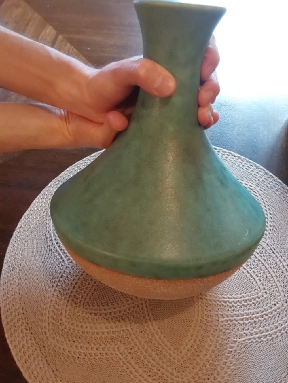 Threshold Green-Blue Ceramic Decorative Vase